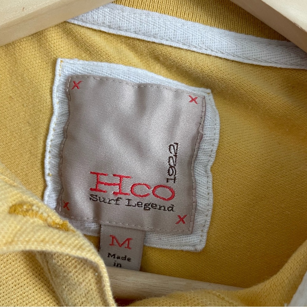 2000’s Hollister Short Sleeve Polo Collared Shirt Mustard Yellow Cotton Y2K M - Picture 6 of 8